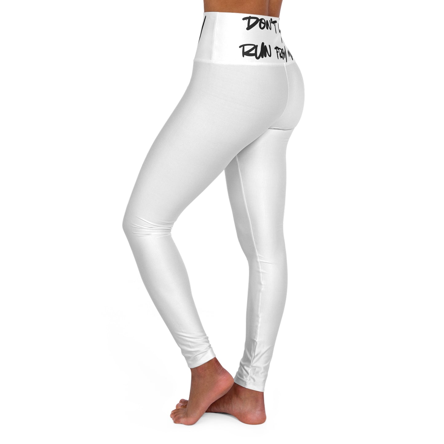 High Waisted Yoga Leggings with Inspirational Quotes, Activewear for Fitness, Gym, Yoga, Gift for Her, Motivational Workout Pants